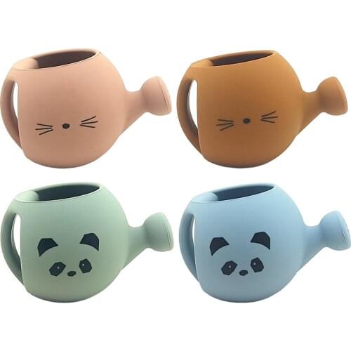 Kids Watering Can Plant Waterer Silicone Beach Play Toy Silicone Children Beach Toys Play Kettle Outdoor Seaside Water Bottle