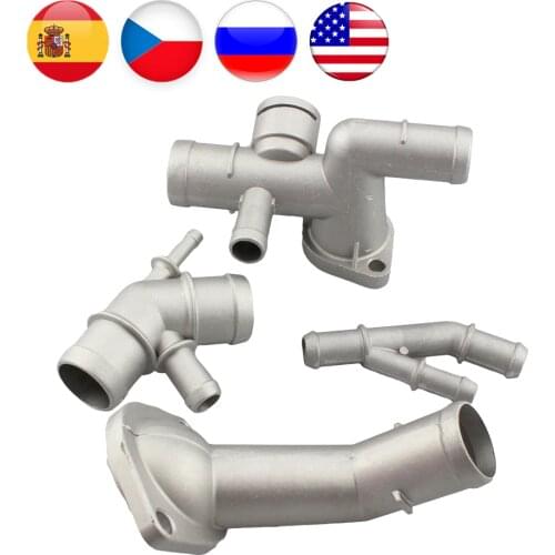 4PCS Aluminium alloy 1.8T Engine Cooling Coolant Hose Connector Supercharger Pipe For Jetta Golf MK4 Bettle A3 S3 TT Seat Ibiza
