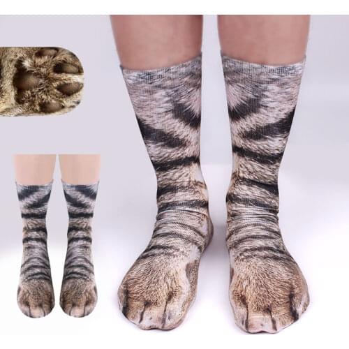 3D Printing Animal Foot Children Socks Fashion Unisex Birthday Gift Socks Kids Funny Sock Parent-child Socks Fashion Socks