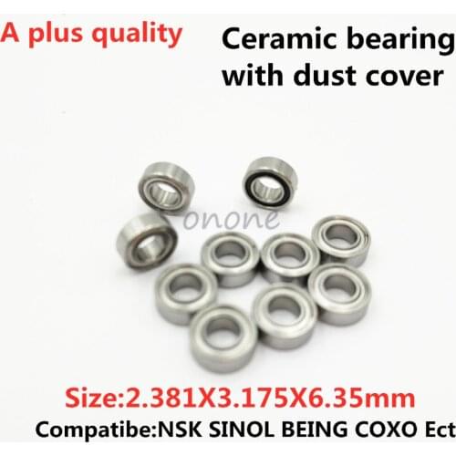 High Quality Compatible NSK Handpiece Bearing Dental 2.38 * 3.175*6.35mm Bearings Ceramic Balls With Dust Cover Bearing