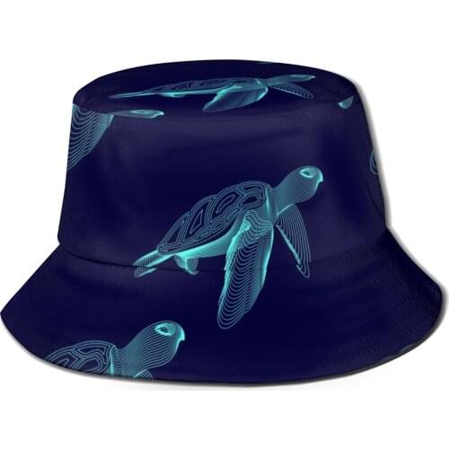 CINESSD Bucket Hat Unisex Bob Caps Hip Hop Gorros Turtles Pattern Summer Panama Cap Beach Sun Fishing Hat