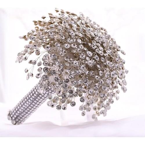 ZMHF02 Diamond Wedding Flower Bouquet Silver Brooch Bouquet Wedding Accessories Jewelry Bouquet Bouquet Mariage Bridal Bouquet