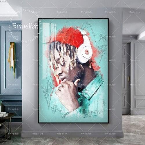 1 Pieces Watercolor Man Listing To Music Street Artworks Graffiti Wall Picture For Living Room Modern Home Decor Canvas Painting