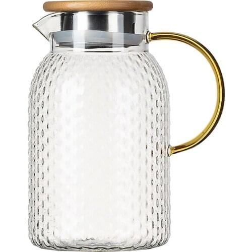 1400ml Teapot Pineapple Water Kettle Household Glass Water Pot Thickening Hot Water Pot Glass Teapot