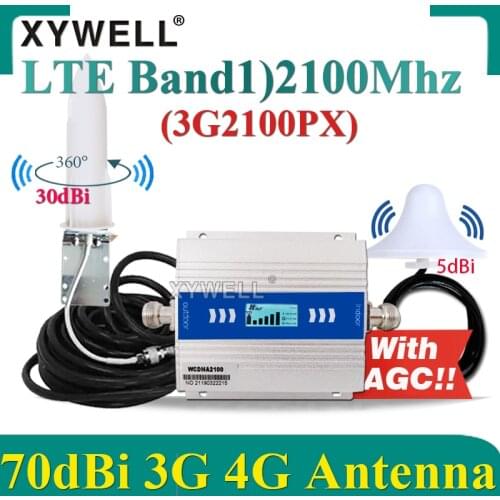 2021New!! 3G 2100Mhz Cellphone Cellullar Booster LTE(Band1)2100MHz 4G Cellular Amplifier GSM Repeater 3g4g Mobile Signal Booster