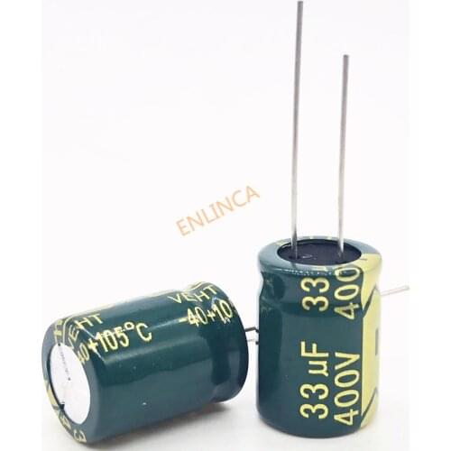 30pcs/lot 400V 33UF high frequency low impedance 13*18MM 20% RADIAL aluminum electrolytic capacitor 33000NF 20