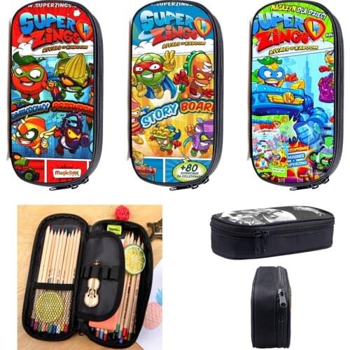 3D Anime Storage Beauty Pouch Super Zings Series Pen Bag Superzings Cosmetic Make Up Box Pencil Case Multifunction Stationery