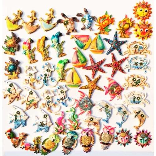 Fish Dolphin Turtle Crab 3D Fridge Magnets Decorative Magnetic Refrigerator Stickers Kids Educatio Stereoscopic Fridge Magnet