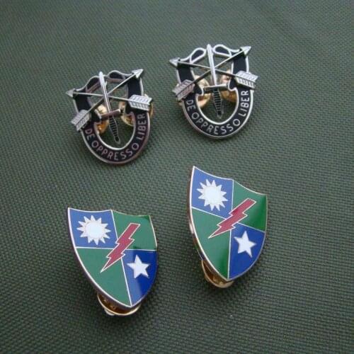 US Special Forces Sf Hat Pin Motto Metal Us Army 75th Ranger Regiment BADGE 4PCS