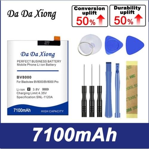 DaDaXiong 0 Cycle 6800mAh V636468P For Blackview BV8000 Battery Blackview BV8000 Pro Free tools+Sticker