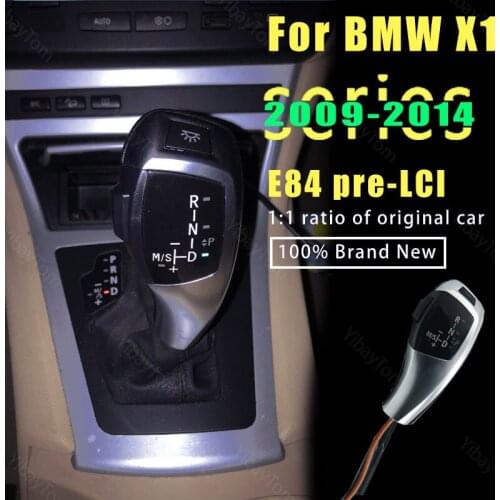 Automatic Pre-facelift Facelifted Black Modified Led Gear Shift Knob LHD Carbon Fiber Pattern for BMW X1 E84 Pre-LCI 2009-2014