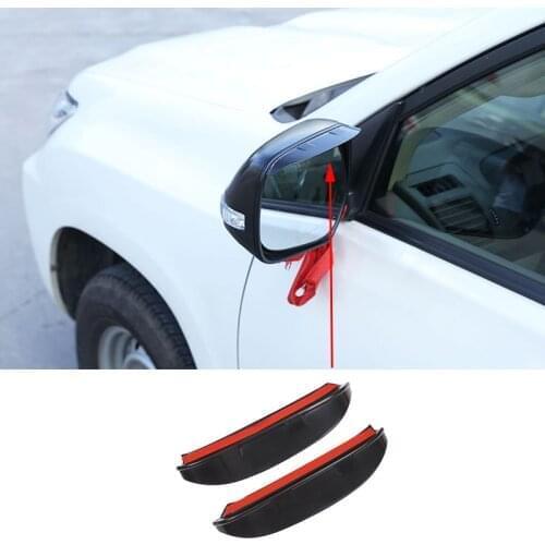 Car Rearview Mirror Decorative Rain Eyebrow Rain Cover For Toyota Land Cruiser Prado FJ150 FJ 150 150 2010-2018