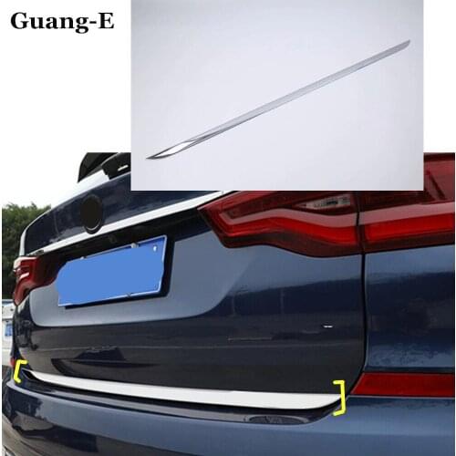 Car Abs Silver Inner Rear Bumper Trim Trunk Plate Lamp Frame Pedal Panel For Bmw X3 Xdrive 25i 28i 30i 2018 2019 2020 2021