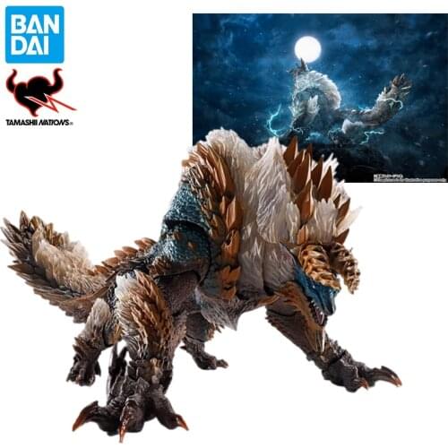 Bandai Original Monster Hunter World Iceborne S.H. MonsterArts Zinogre Collectible Action Figure Monster Hunter Zinogre Toys