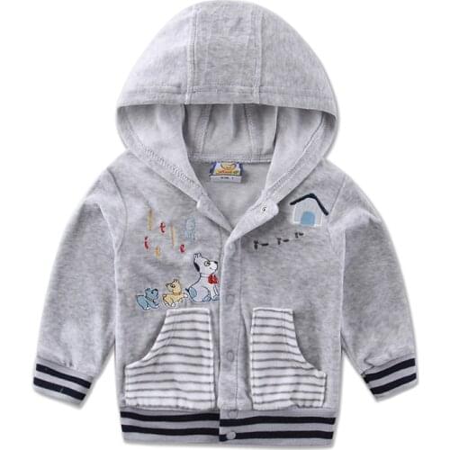 Children Clothing Summer and Autumn Long Sleeve Hooded Boys and Girls Button Blouse 2019 Little Q Fashion Clothes