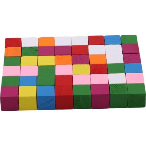 Wooden Stacking Building Blocks Gift Square Cubes Baby Kids Stacking Stacking Learning Educational Toys