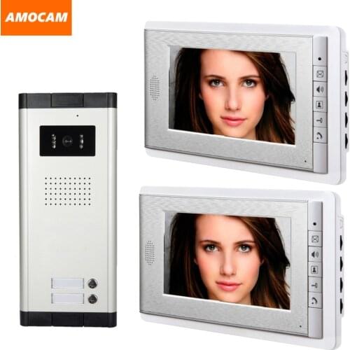 2 Units Doorbell 7" Monitor Video Intercom Door bell Door Phone Selection 2,4,6,8,10,12 Unit Apartment Video Door Phone System