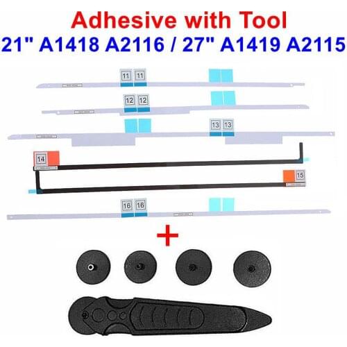 LCD Display Screen Adhesive Strip Sticker Tape + Opening Tool Kit for Apple iMac 21.5" A1418 A2116 27" A1419 A2115