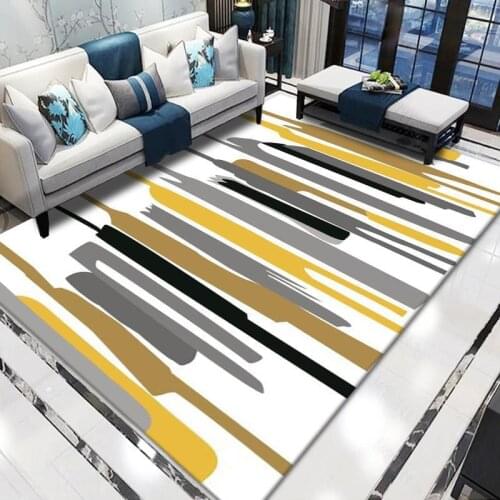 Modern Geometry 3D Printed Carpet for Living Room Nordic Sofa Floor Area Absorbent Rug Bedroom Study Room Anti-Slip Large Rugs
