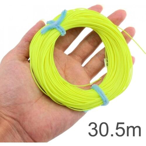 100FT 30M Fly Fishing Line WF8F Fluorescent Yellow Weight Forward Long Shot Floating Fly Lines