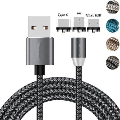 Magnetic Charger USB Data Cable For iPhone 7 Micro USB Type C Chargeing Magnet Charger USB Cable for xiaomi redmi 7 pro 8 9 HTC