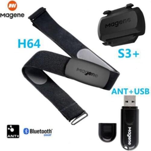 MAGENE H64 Heart Rate Monitor Belt/ S3+ Dual Speed Cadence Sensor Cycling Bicycle for GPS Bike Computer Garmin Bryton iGPSPORT