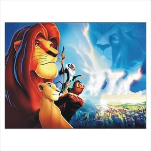 5D DIY diamond painting lion water full diamond embroidery set home decoration mural gift D32