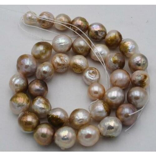 Natural AAA 11-13 mm Multicolor Baroque Edison Pearl Beads necklace 18" 36"