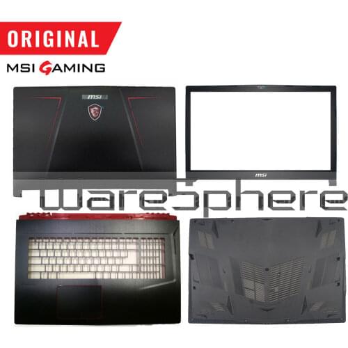 New Original for MSI GE73VR 17C7 LCD Back Cover Rear Lid / Front Bezel / Palmrest /Bottom Case/US Backlit Keyboard Black