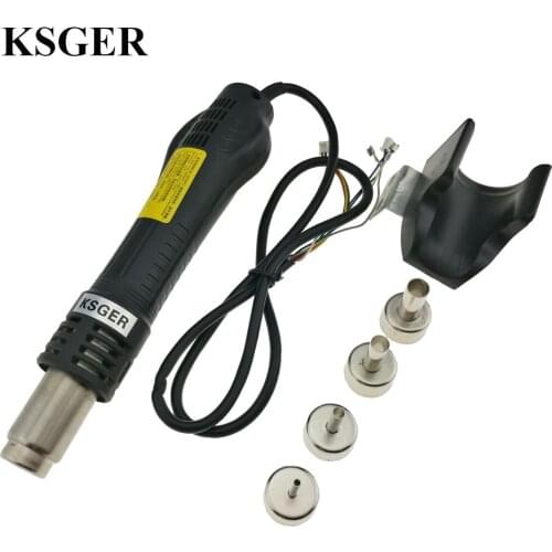 KSGER Hot Air Gun Soldering Station Handle Nozzle Stand 700W 220V DIY Welding Tools Heating Elements STM32 Controller T12 Case