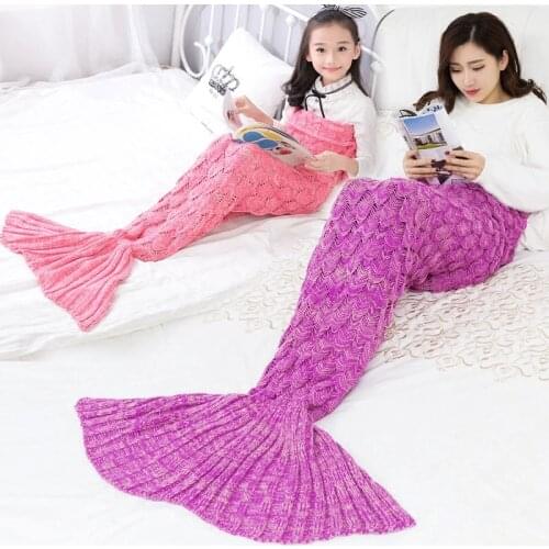 Mermaid Plaid Quilt Mermaid Tail Blanket fleece throw plush plaid sofa Bed fluffy bedspread cover bed knit Mermaid Blanket