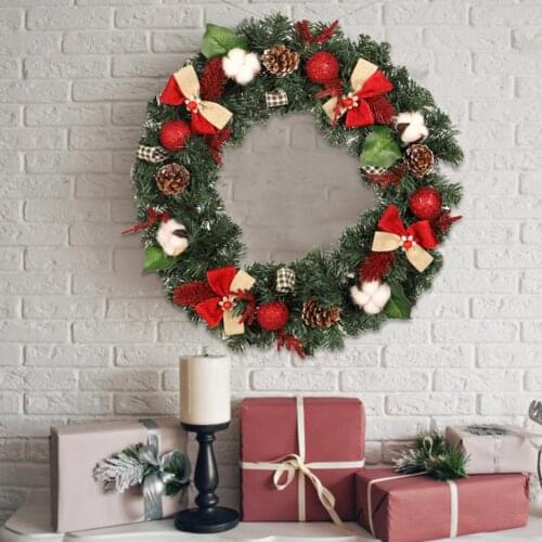 Christmas Decoration Wreath Christmas Door Hanging Mall Window Pendant Holiday Party Supplies 30CM/40CM/50CM
