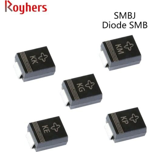 50Pcs SMD TVS Diode SMBJ5.0CA SMBJ6.0CA SMBJ6.5CA SMBJ7.0CA SMBJ7.5A SMBJ8.0A SMBJ8.5A SMBJ9.0A SMBJ10A 600W 5V-440V SMB