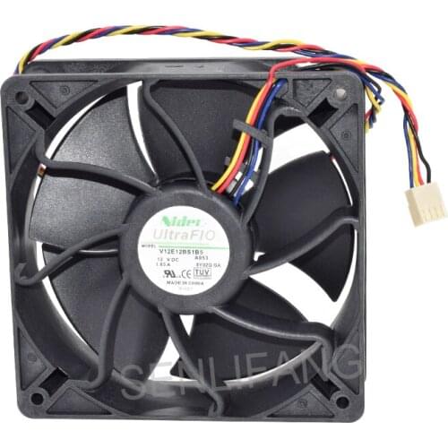 Brand new 12V 1.85A V12E12BS1B5-07 12038 120*120*38mm four wire with temperature control fan