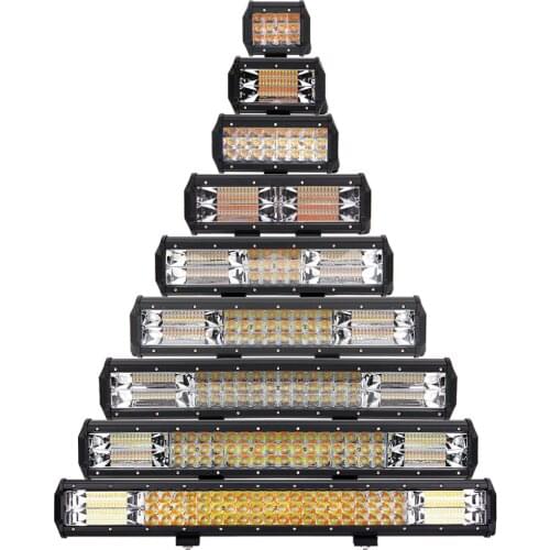 Offroad 4-23INCH LED WORK LIGHT BAR Car Auto Spot Flood Combo Flash Strobe 12V 24V Truck ATV RZR Pickup 4x4 4WD White Amber Lamp