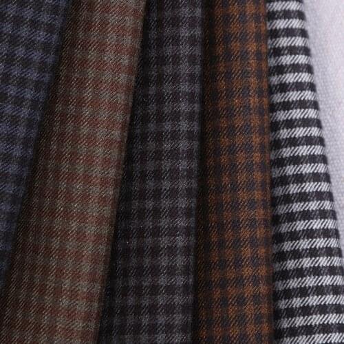 Thick Plaid Striped T/R/SP Fabric For Sewing Uniform Suits Blazer Pants High End Brocade Suits Fabrics 100X145cm 310g/m2