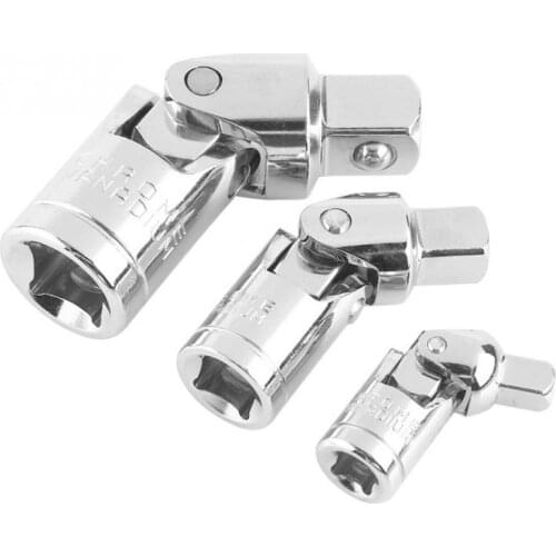 1/4" 3/8" 1/2" Universal Joint Set Ratchet Angle Extension Bar Socket Adapter Manual And Pneumatic Bendable Adapter Socket Tools