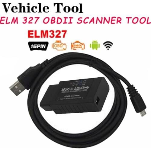 USB ELM327 Wifi Scanner Auto OBD2 Diagnostic Tool ELM 327 WIFI/Bluetooth OBDII Scanner V 1.5 Wireless for Android/IOS/Symbian