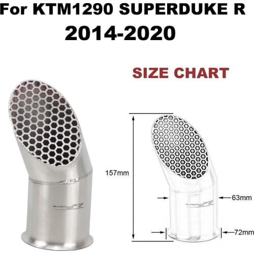 For SUPERDUKE R GT 1290 Motorcycle Exhaust Pipe Middle Link Pipe Muffler for KTM1290 2014-2020
