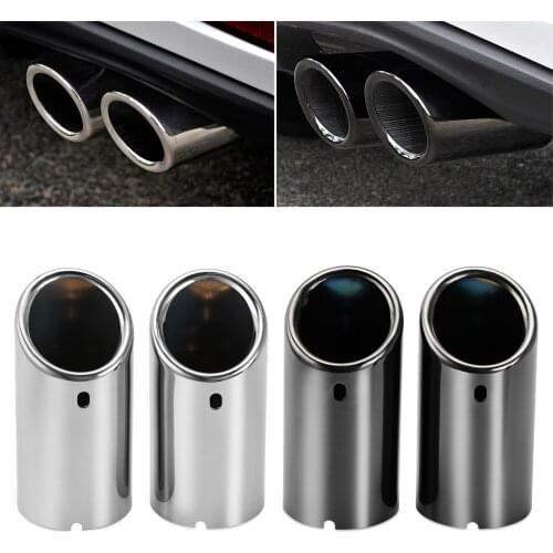 2PCs for Volkswagen golf 6 golf 7 mk 6 mk7 2013 /Scirocco 1.4T TSI for AUDI for SKODA Stainless Steel Exhaust Muffler Tail Pipes