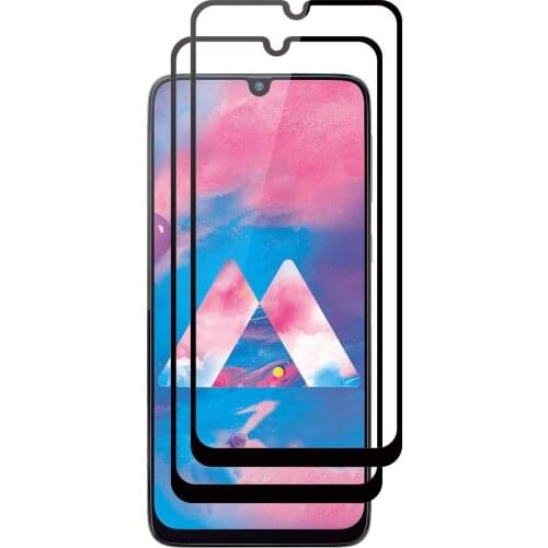 Tempered Glass Case Friendly Protection Film For Samsung Galaxy M30 M305 Screen Protector For Samsung GalaxyM30 9H (black)