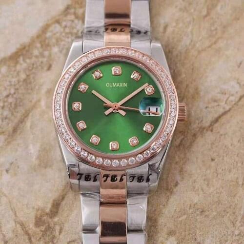 31mm Ladies Watch Automatic Mechanical Sapphire 316L Stainless Steel White Dial Ladies Clock