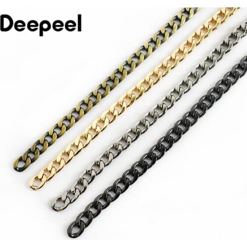 Deepeel 1/5M 8mm Metal Chain Shoulder Bag Strap Women Handbag Purse Adjusted Straps Chains DIY Replacement Handle Accessories