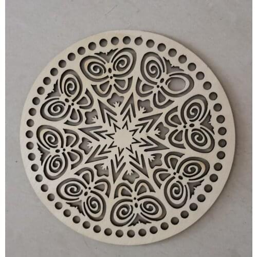 10pcs Various size DIY Bag Accesssories Crochet basket bottom Round wooden base