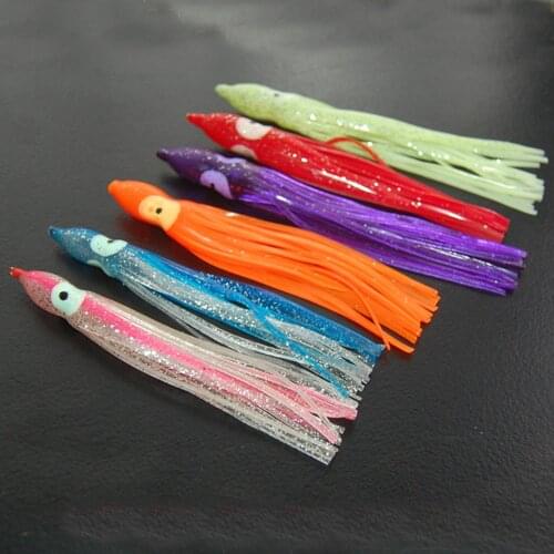 10PCS Fishing VIY Swim Bass Fly Jig Rubber Lure Baits 12cm