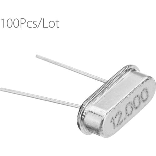 100Pcs/Lot HC-49S 12MHz 12M Mini Passive Resonator Quartz Crystal Oscillator Module