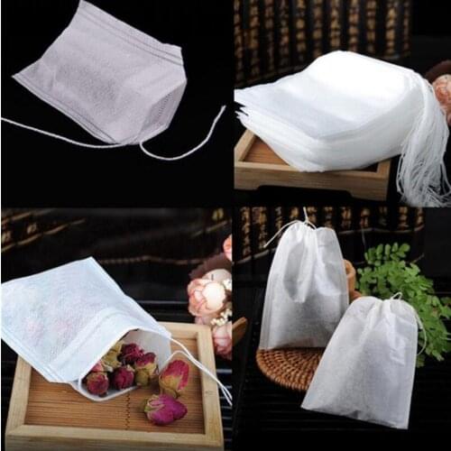100Pcs/pack 5.5 x 7CM Empty Scented Teabags With String Heal Seal Filter Paper for Herb Loose Tea Bolsas LX6162