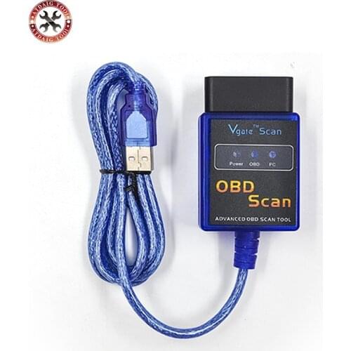 2020 Vgate Scan USB ELM327 OBD2 OBD 2 OBD Scan USB Interface Cable Car ECU Diagnostic Tool Scanner Car Code Readers & Scan Tools