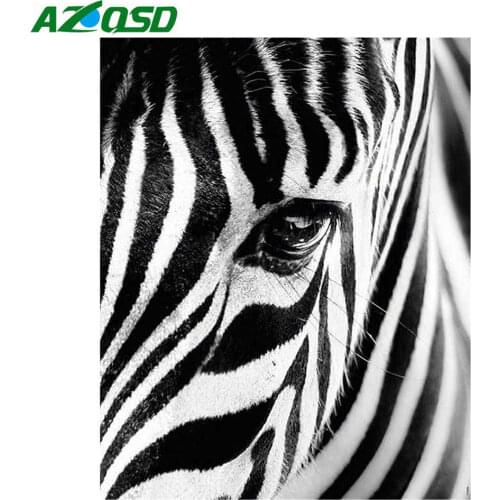 AZQSD Diamond Painting New 2019 Rhinestones Pictures Diamond Embroidery Zebra Crafts Wall Decor Diamond Mosaic Animal Full Kit