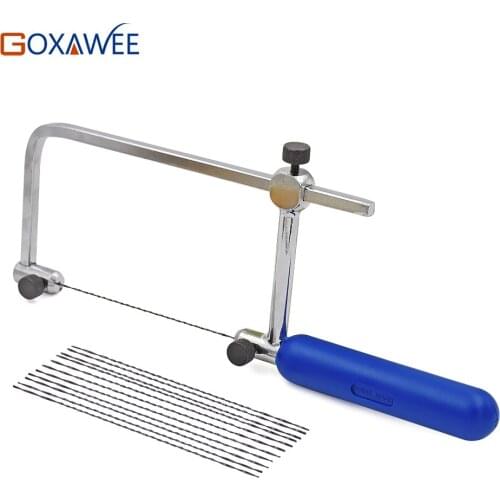 ASB400/500 Saw Frame Saw Bow for Jewelry Sawing Frame DIY Tools Woodwork Craft Tools Hand Tools Set & 12pcs Spiral Sawblades